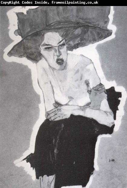 Egon Schiele Mischievous woman